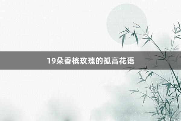 19朵香槟玫瑰的孤高花语
